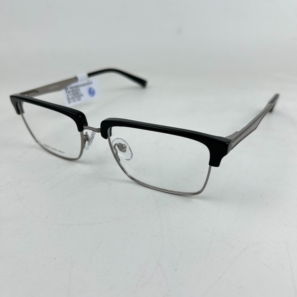 Walmart FM18053A Unisex Eyeglasses Frame Black Gunmetal Half Rim 54-19-145mm